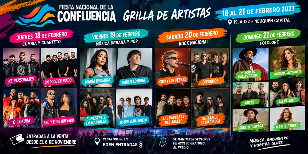 Festival Confluencia_ Grilla de Artistas